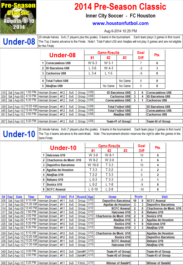 Schedule